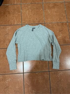 Sweaty Betty Grey Cropped Pullover Sweatshirt Size US 6 UK 8